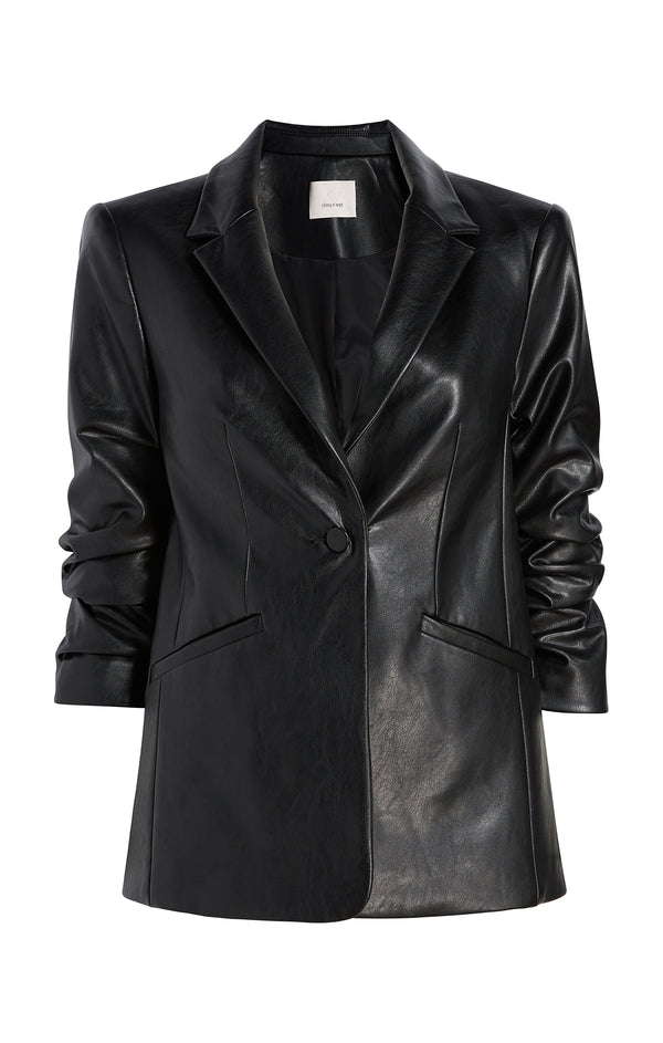 sept cinq Vegan Leather Kylie Blazer Jackets