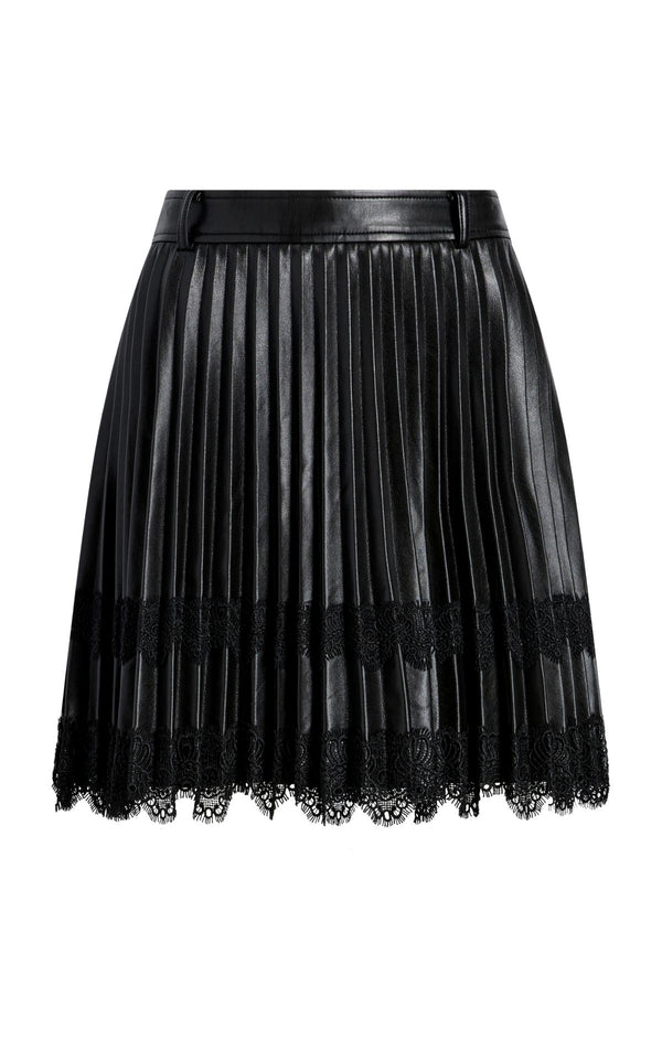 sept cinq Vegan Leather Laney Skirt Skirt