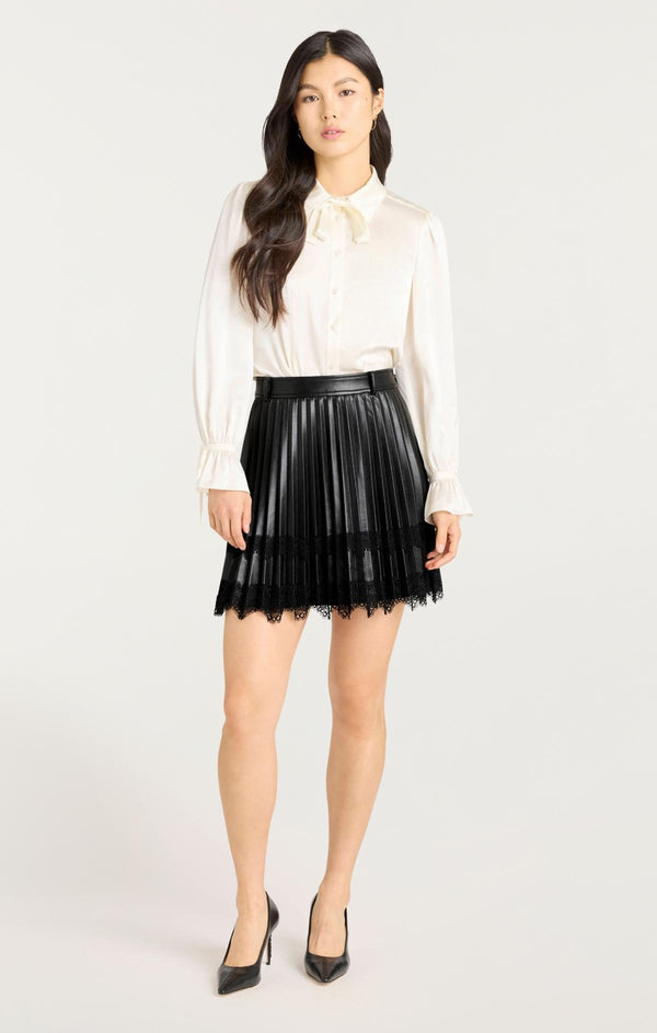 Sept Cinq Vegan Leather Laney Skirt Skirt