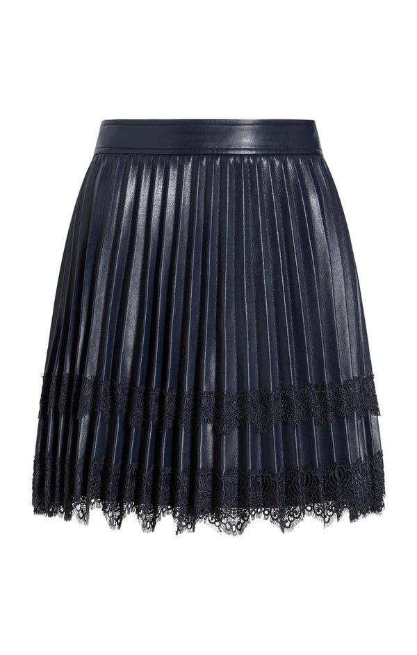 sept cinq Vegan Leather Laney Skirt Skirt