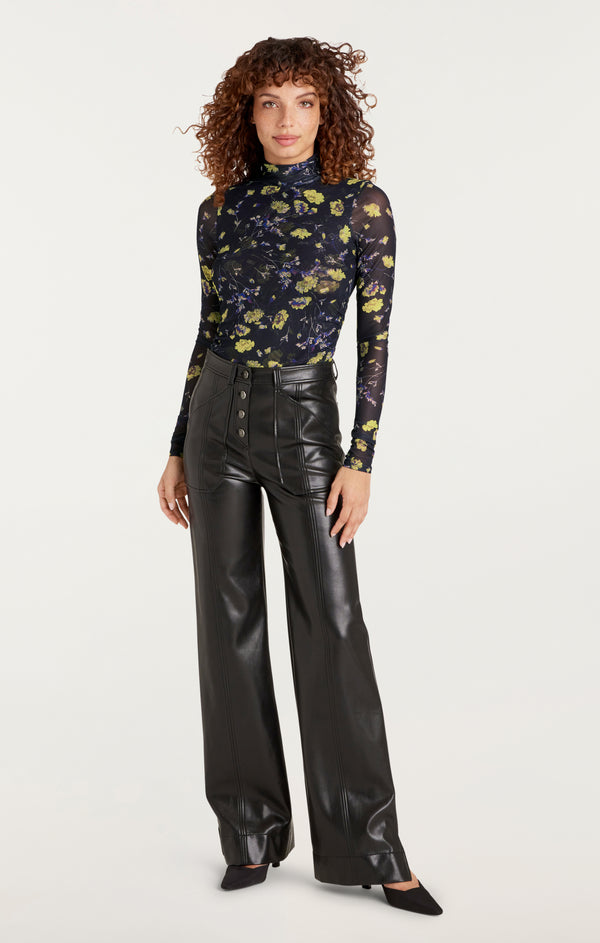 Sept Cinq Vegan Leather Long Benji Pant Pants