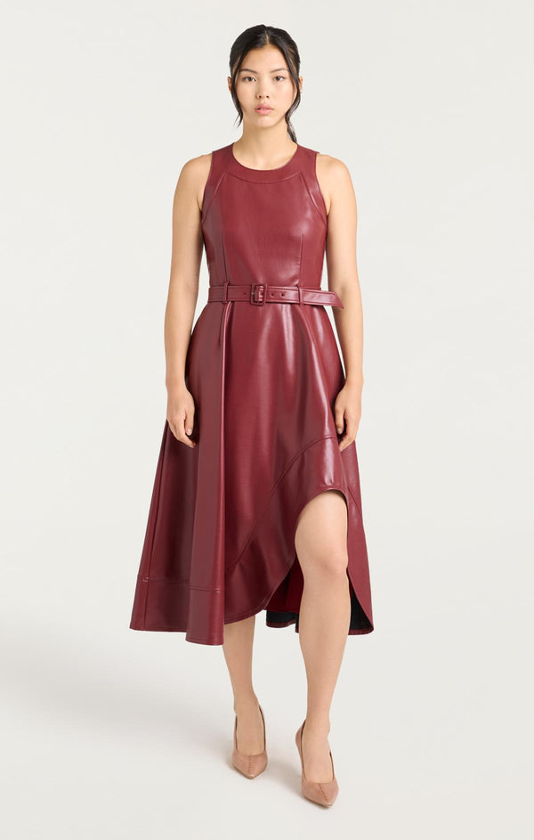 Sept Cinq Vegan Leather Zelda Dress Dress