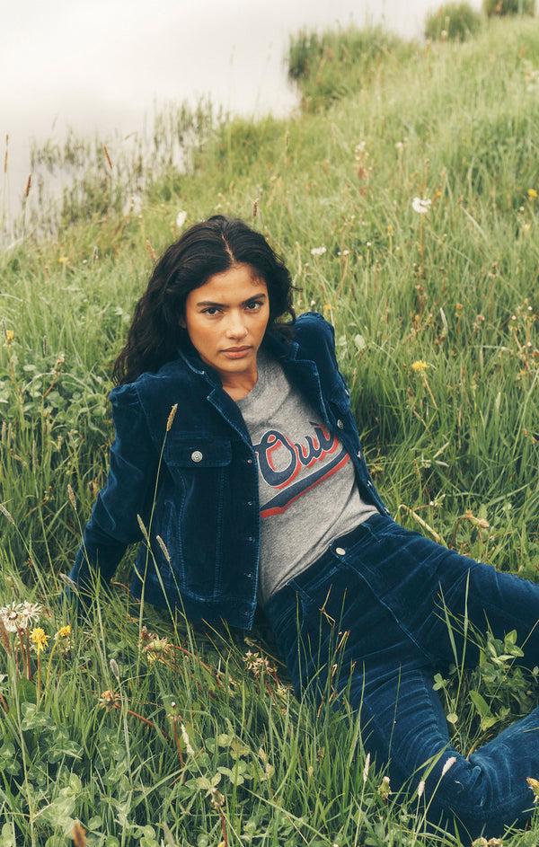 Sept Cinq Velvet Jean Deryn Jacket Jacket