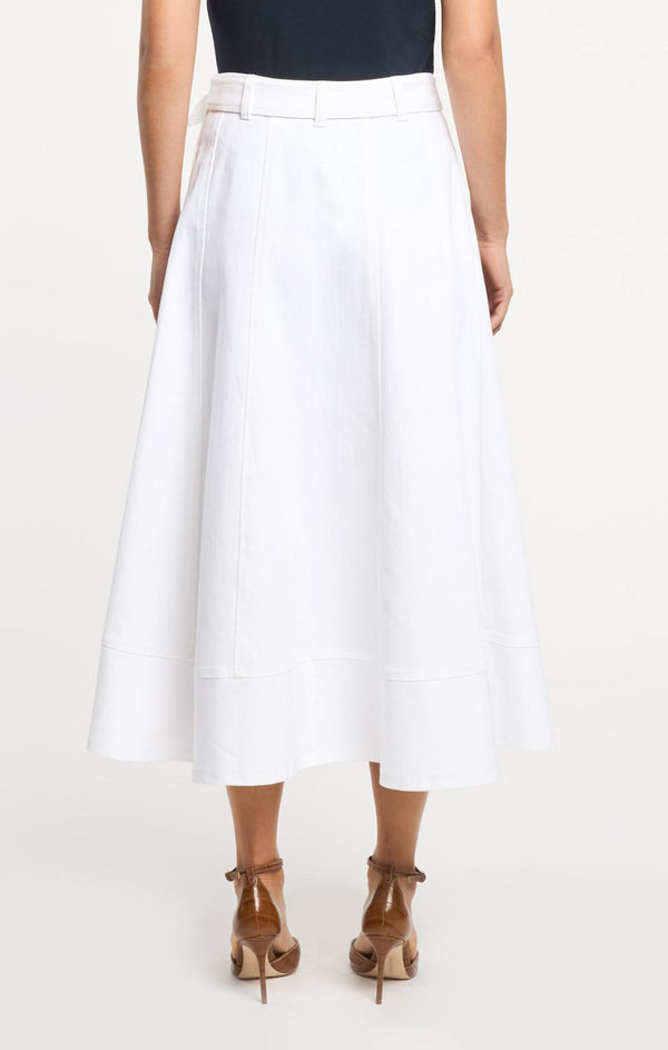 Sept Cinq White Denim Zelda Skirt Skirt