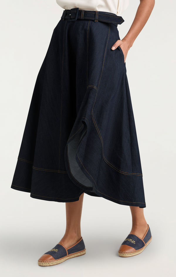 Sept Cinq Zelda Jean Skirt Skirt