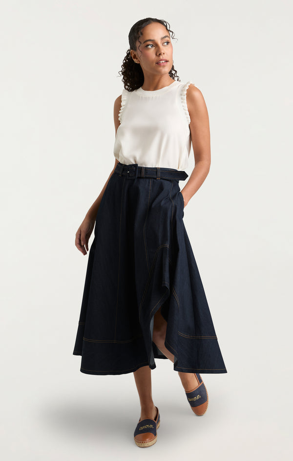 Sept Cinq Zelda Jean Skirt Skirt