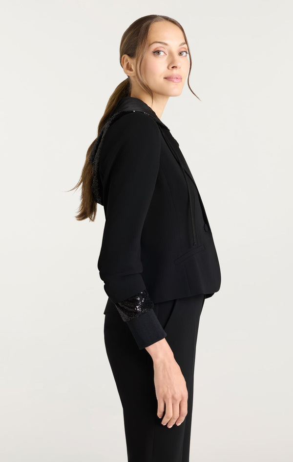 Sept Cinq Sequin Hooded Le Petit Khloe Jacket Jacket