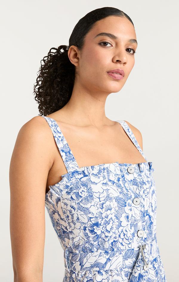 Sept Cinq Sketchbook Floral Branwen Jean Dress Dress