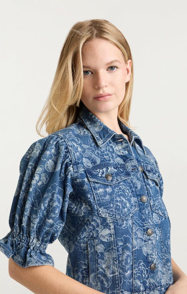 Sept Cinq Sketchbook Floral Sylvain Jean Jacket Jacket