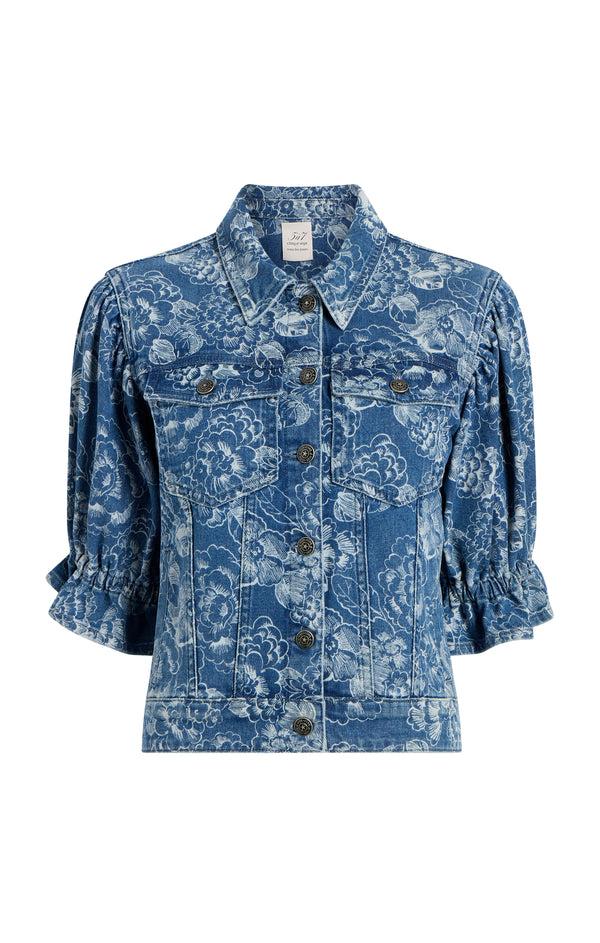 sept cinq Sketchbook Floral Sylvain Jean Jacket Jacket