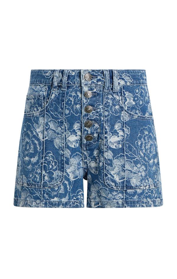 sept cinq Sketchbook Floral Vivian Jean Short Pants
