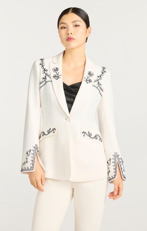 Sept Cinq Soutache Embellished Cheyenne Blazer Jacket
