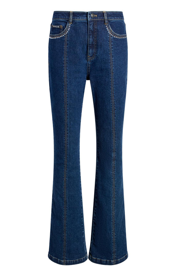 sept cinq Studded Single Heart Shailene Jeans Pants