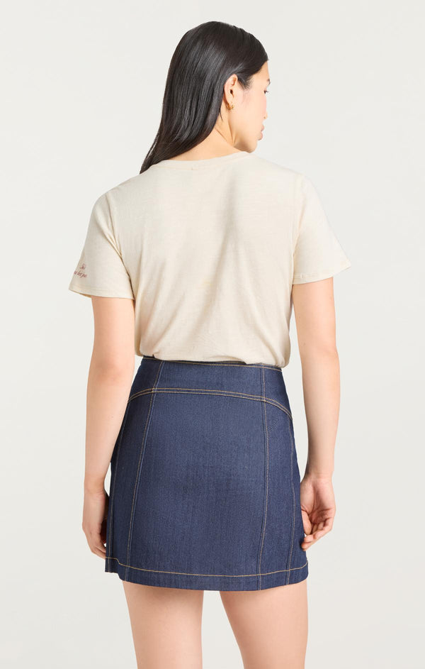 Sept Cinq Vintage Oui Mon Amour Shrunken Tee Knit Top