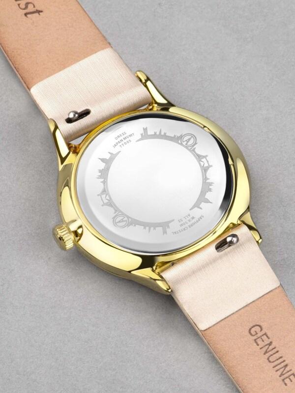 Seraphine Accurist Ladies Cream Dress Leather Strap 28mm Watch