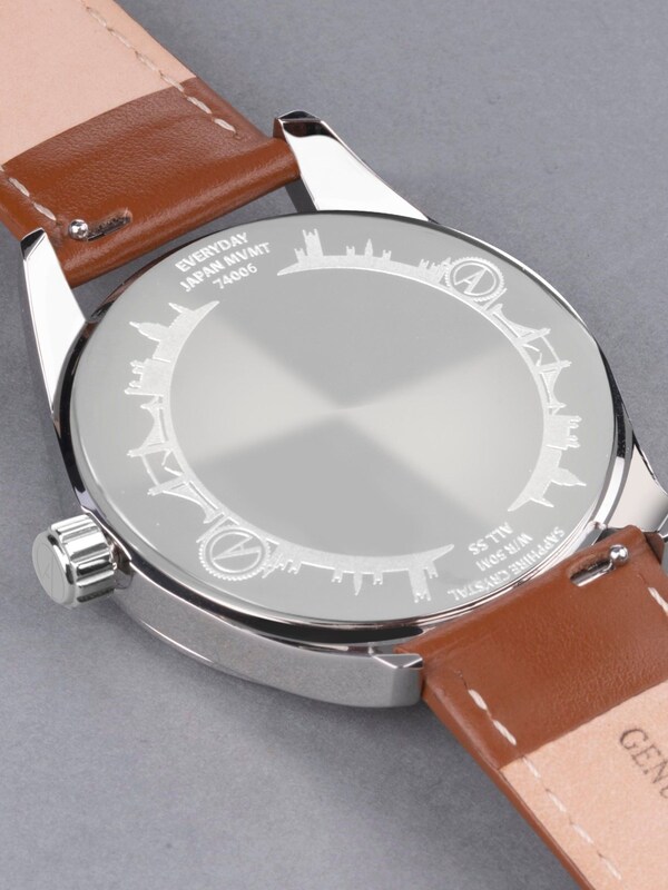 Seraphine Accurist Mens Brown Everyday Leather Strap Analogue Watch