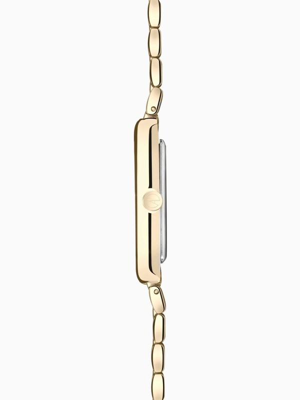 Seraphine Accurist Rectangle Womens Gold Plated Two Tone Stainless Steel Bracelet Analogue Watch