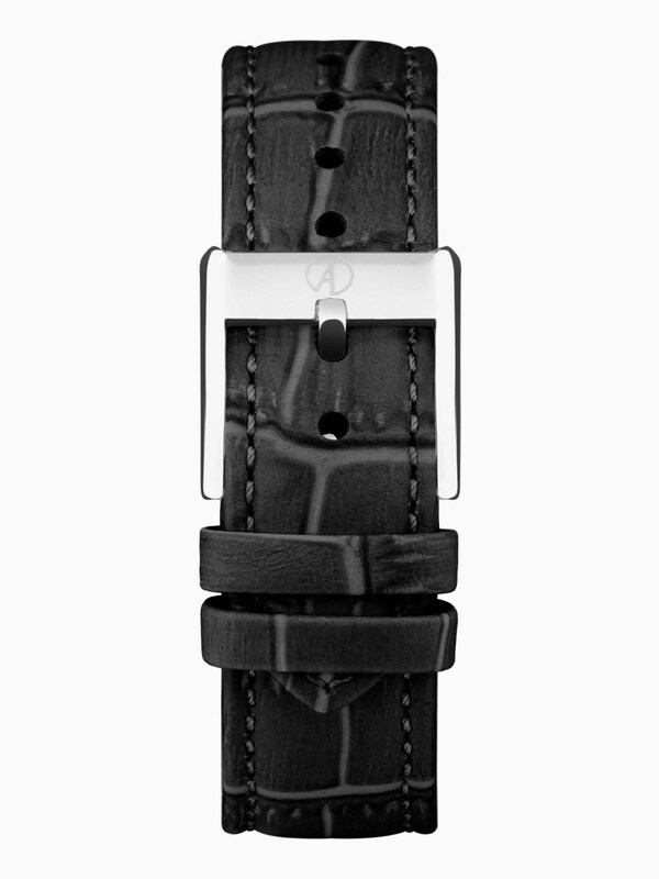 seraphine Accurist Womens Black Rectangle Leather Strap Analogue Watch