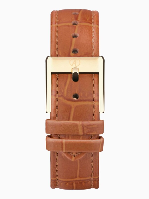 seraphine Accurist Womens Brown Rectangle Leather Strap Analogue Watch
