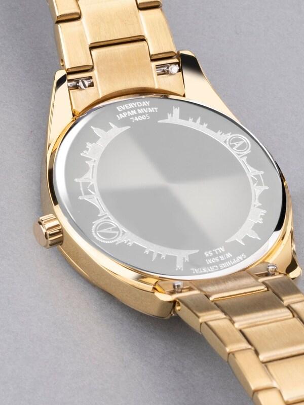 seraphine Accurist Womens Gold Plated Everyday Stainless Steel Bracelet Analogue Watch