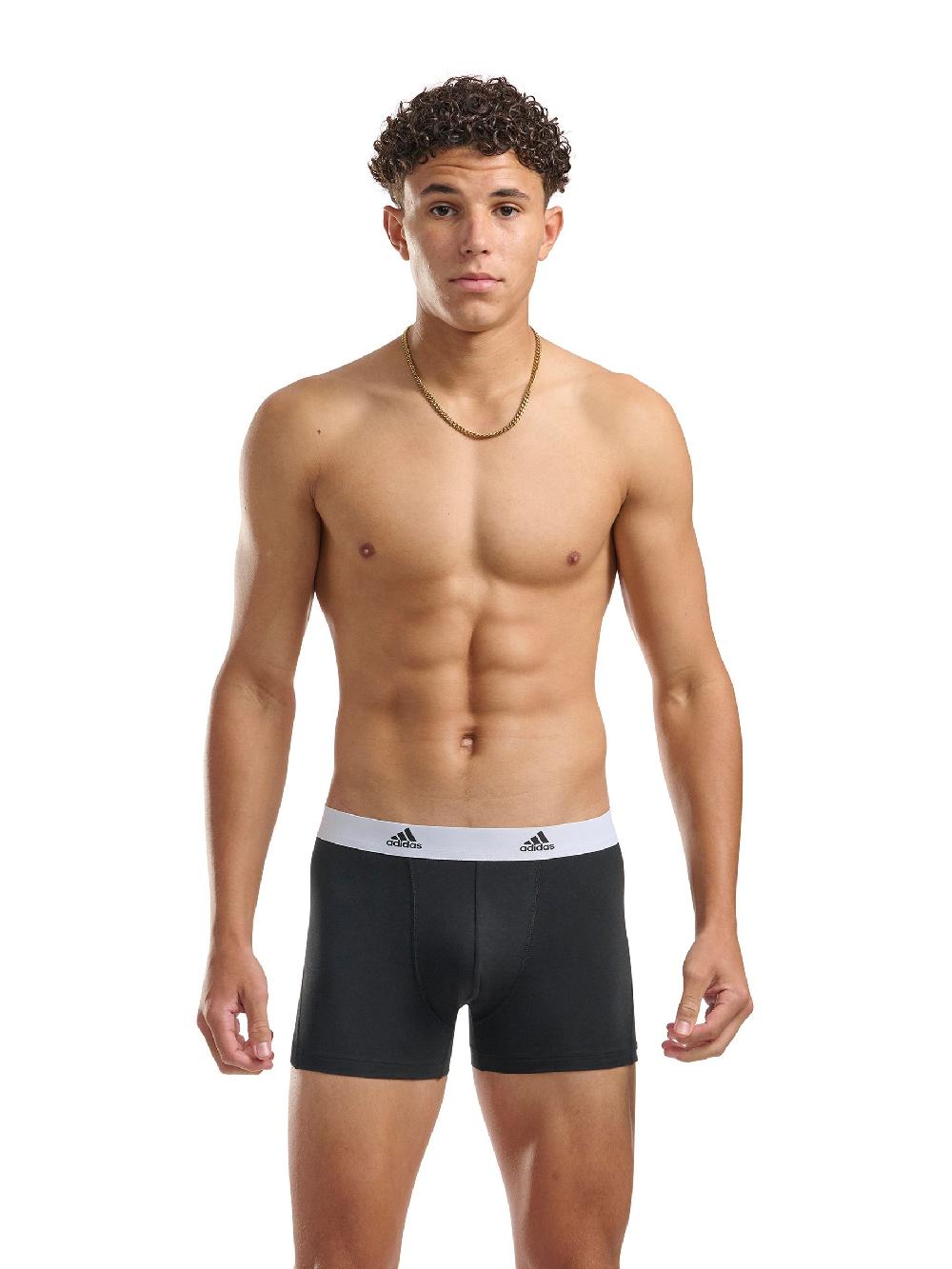 seraphine adidas Black/White Active Flex Cotton 3 Pack Boxers 5inch