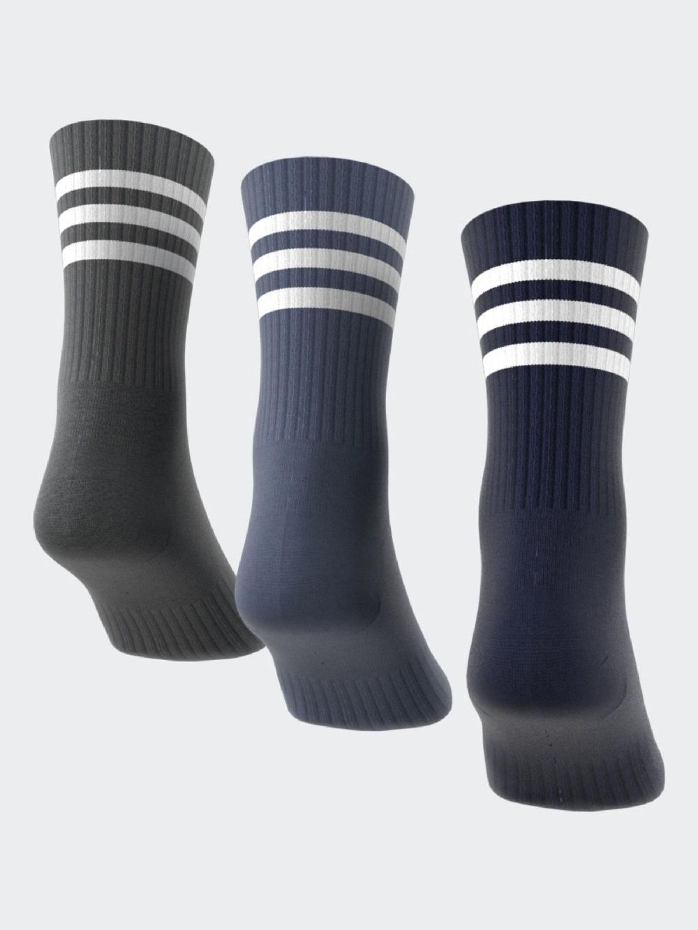 seraphine adidas Blue 3-Stripe Crew Length Socks 3 Pack