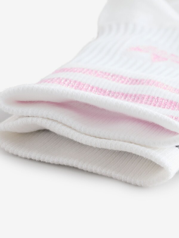 Seraphine Adidas Originals Pink/White Mid Cut Glitter Crew Socks 2 Pack