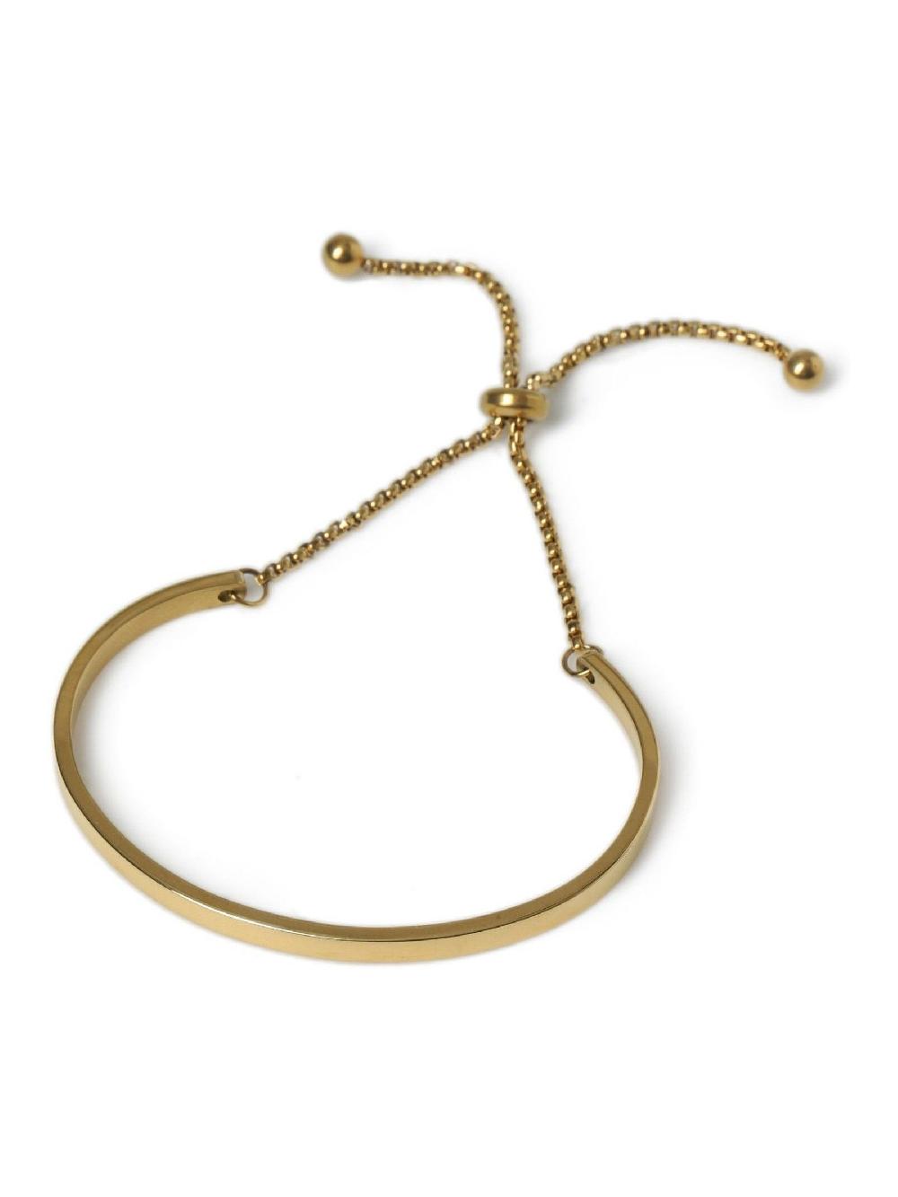 seraphine Aela Gold Tone Waterproof Stainless Steel Tie Me Up Bangle