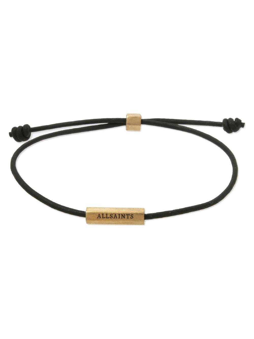seraphine AllSaints Black Hexagon Bar Friendship Bracelet