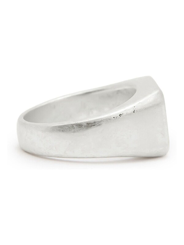 Seraphine AllSaints Silver Tone Mens Chunky Hexagon Signet Ring