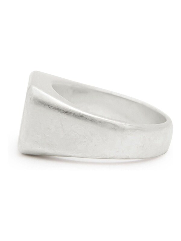 Seraphine AllSaints Silver Tone Mens Chunky Hexagon Signet Ring