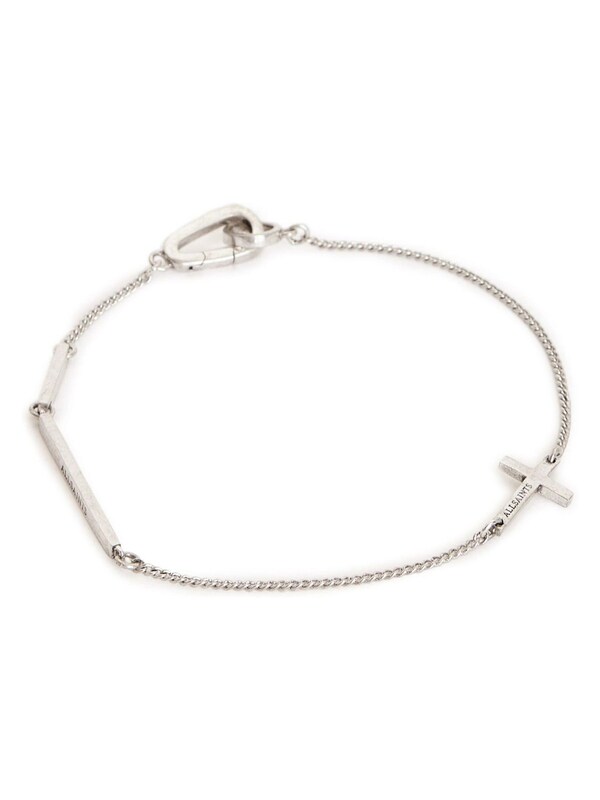 Seraphine AllSaints Silver Tone Mens Cross Bracelet