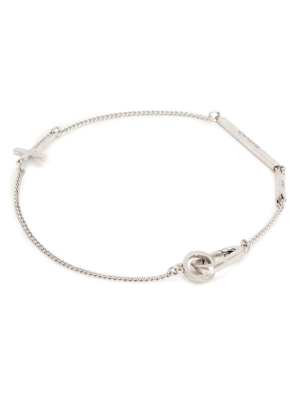 Seraphine AllSaints Silver Tone Mens Cross Bracelet