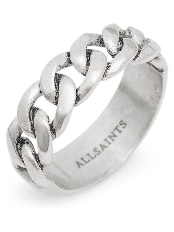 Seraphine AllSaints Silver Tone Mens Frozen Chain Band Ring