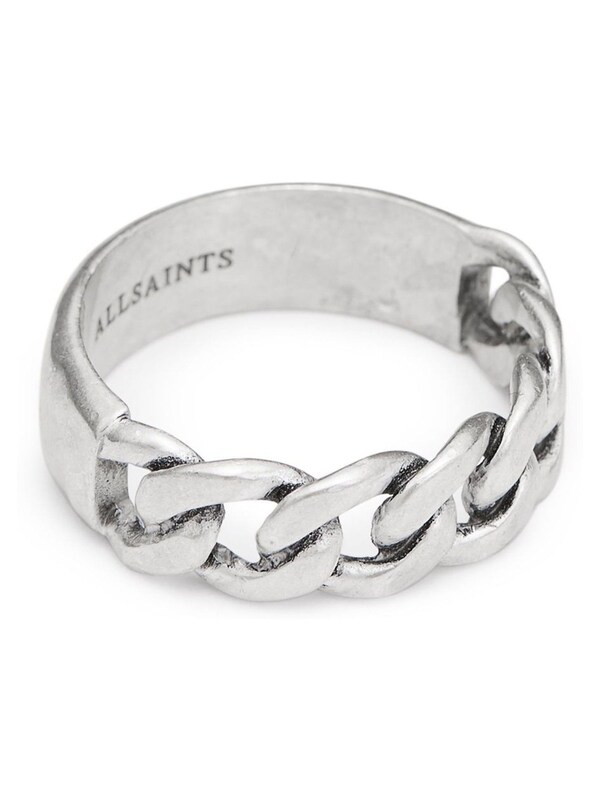 Seraphine AllSaints Silver Tone Mens Frozen Chain Band Ring