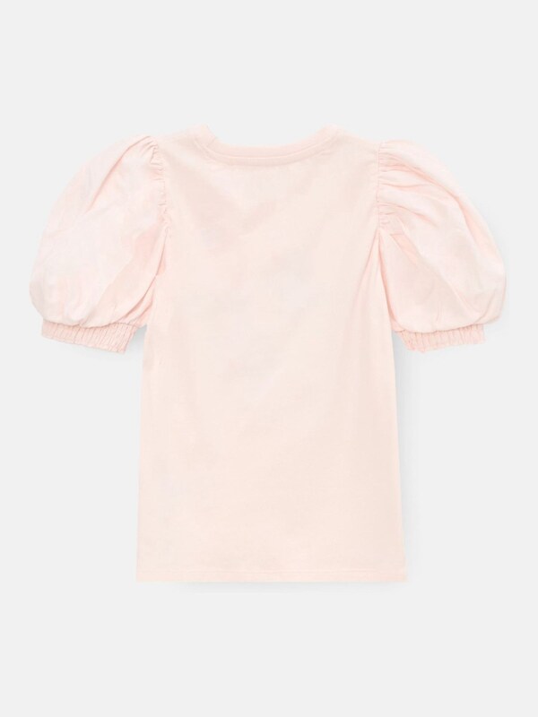 Seraphine Angel & Rocket Fusia Pink Eve Ruffle Heart Puff Sleeve T-Shirt