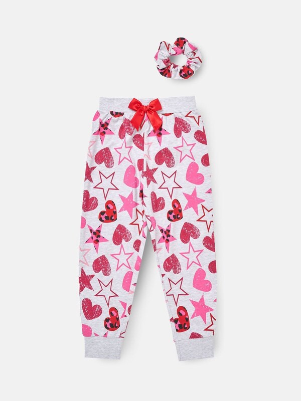 Seraphine Angel & Rocket Grey Stella Heart And Star Leopard Pyjamas