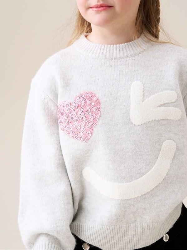 Seraphine Angel & Rocket Grey Verity Smiley Face Jumper