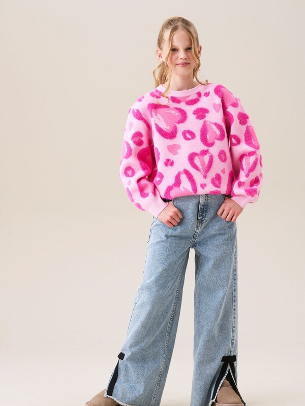 Seraphine Angel & Rocket Pink Reya Leopard Print Heart Eyelash Jumper