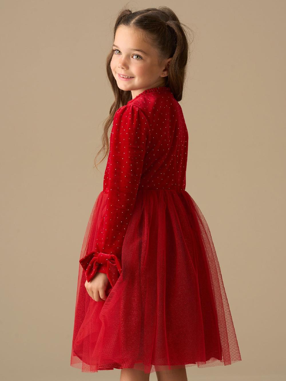 seraphine Angel & Rocket Red Elsie Velvet Tulle Dress
