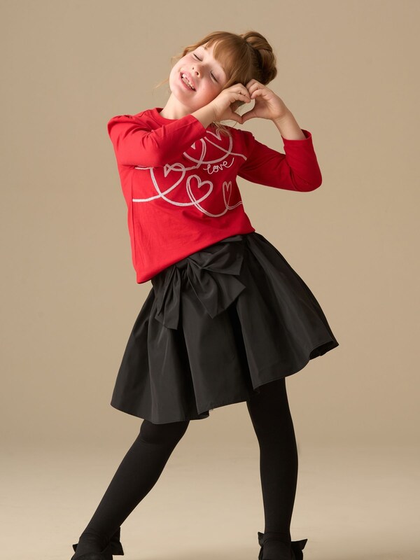Seraphine Angel & Rocket Red Noelle Sequin Heart Long Sleeve Top