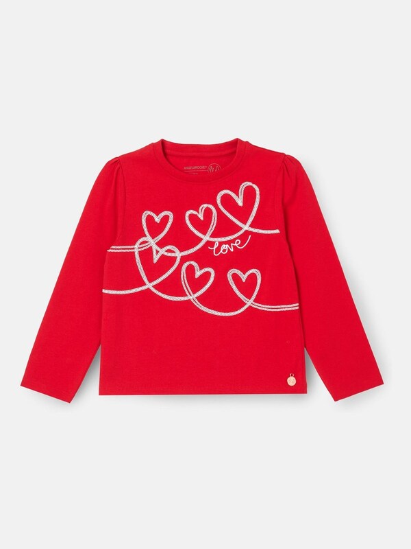 Seraphine Angel & Rocket Red Noelle Sequin Heart Long Sleeve Top