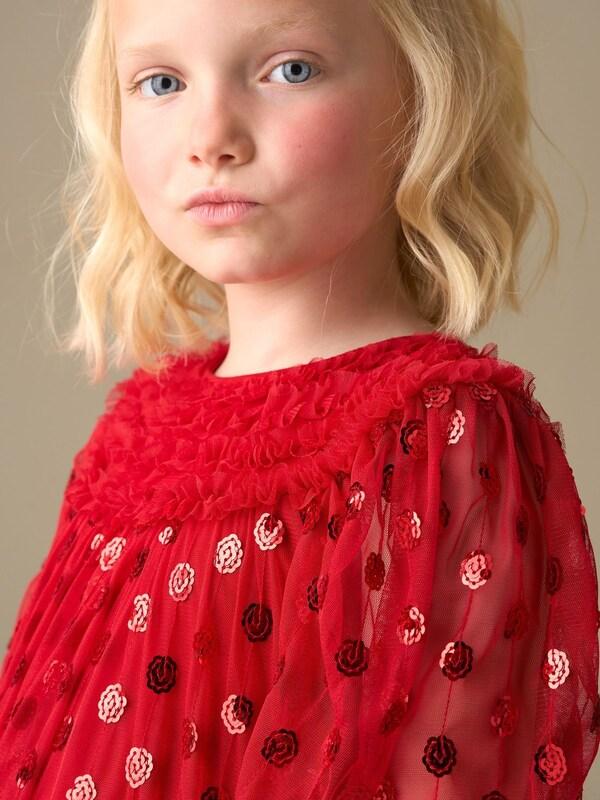 Seraphine Angel & Rocket Red Verity Ruffle Mesh Dress