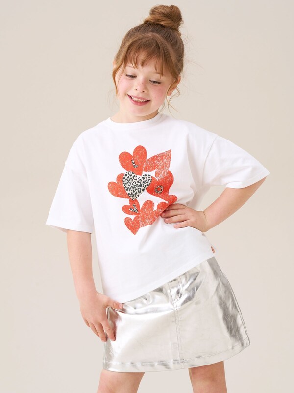 Seraphine Angel & Rocket White Oversized Quinn Heart Print T-Shirt