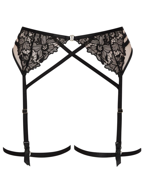 Seraphine Ann Summers Black Valentine's Untold Desire Lace Suspender Belt