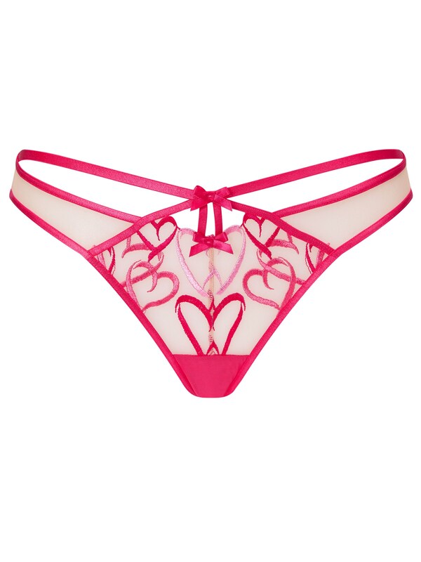 Seraphine Ann Summers Pink Love Struck Heart Embroidery Brazilian Knickers