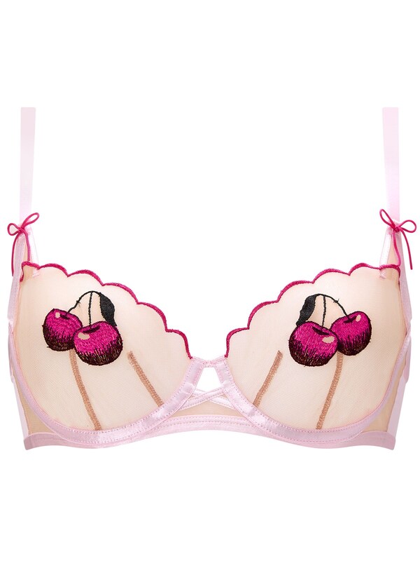 Seraphine Ann Summers Pink Sweet Cherry Embroidered Non Padded Balcony Bra