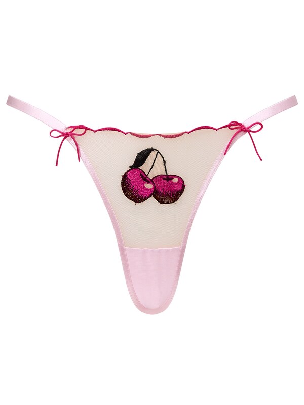 Seraphine Ann Summers Pink Sweet Cherry Embroidered String Knickers