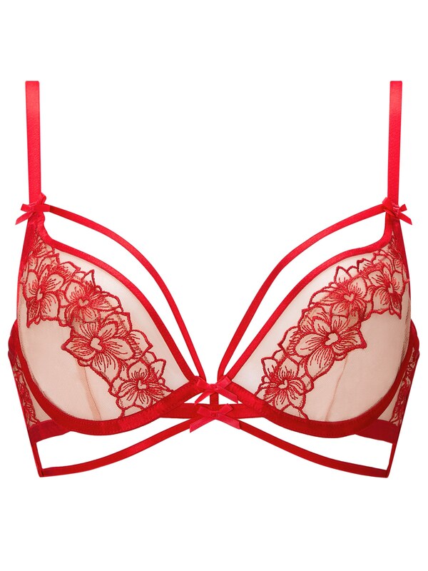 Seraphine Ann Summers Red Floral Affair Embroidered Non Padded Plunge Bra