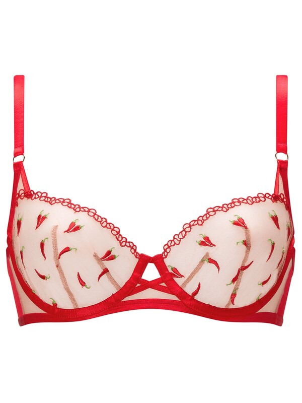 Seraphine Ann Summers Red Hot Romance Chilli Embroidery Non Padded Balcony Bra